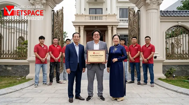 Biệt Thự Phố Tân Cổ Điển Vẻ Đẹp Kiêu Sa Giữa Lòng Đô Thị 08 Bàn giao Biệt Thự cho khách hàng