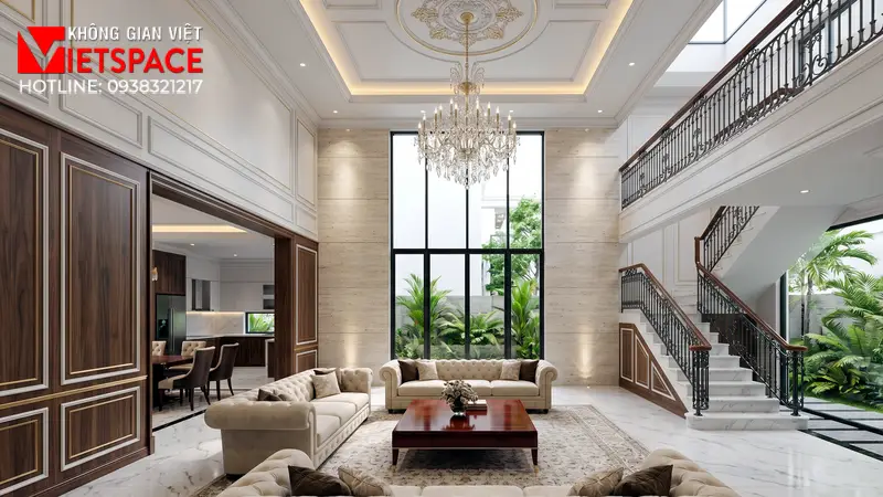 Thi Công Trọn Gói Biệt Thự Liền Kề Chuyên Nghiệp Thần Tốc 06 Không gian Nội thất Phòng Khách Biệt Thự