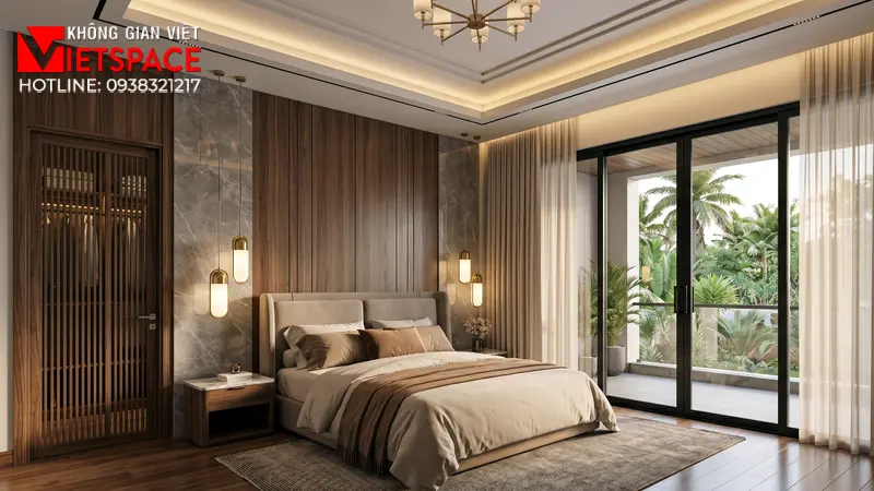 Dự Án Biệt Thự 2 Tầng Mái Lệch Độc Đáo Cá Tính Cực Phẩm 07 Không gian Nội thất Phòng ngủ Biệt Thự