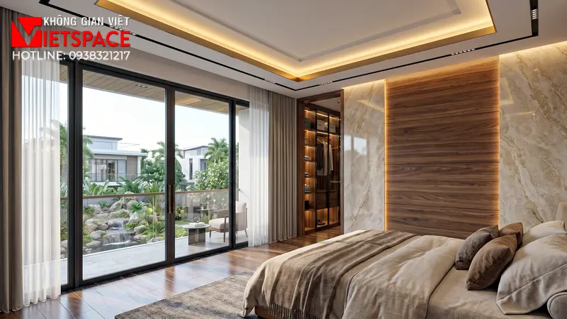 Chuyên Đề Cảnh Quan Thiết Kế Tiểu Cảnh Biệt Thự Chuẩn Phong Thủy 07 Không gian Nội thất Phòng ngủ Biệt Thự