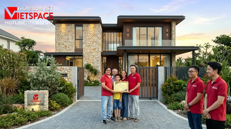 Hoàn Thiện Bản Vẽ Thiết Kế Villa Nghỉ Dưỡng Cho Thuê Lợi Nhuận Cao 08 Bàn giao Biệt Thự cho khách hàng