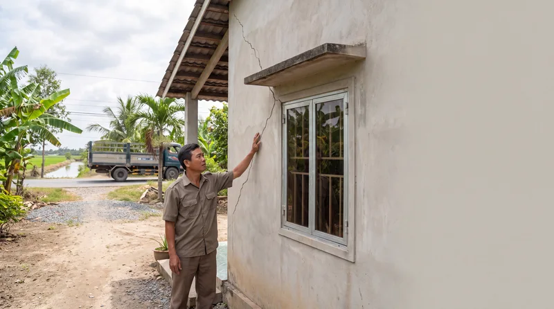 Biệt Thự vườn miền Tây bị nứt nghiêm trọng do phần Móng