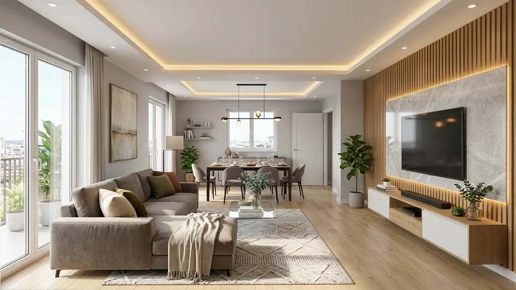 Không gian bản vẽ căn hộ 3 phòng ngủ trên mặt bằng 85m² – 115m² theo xu hướng Light Neo-Classic 2026 lược bỏ phào chỉ rườm rà, tập trung tỷ lệ mảng tường thanh lịch