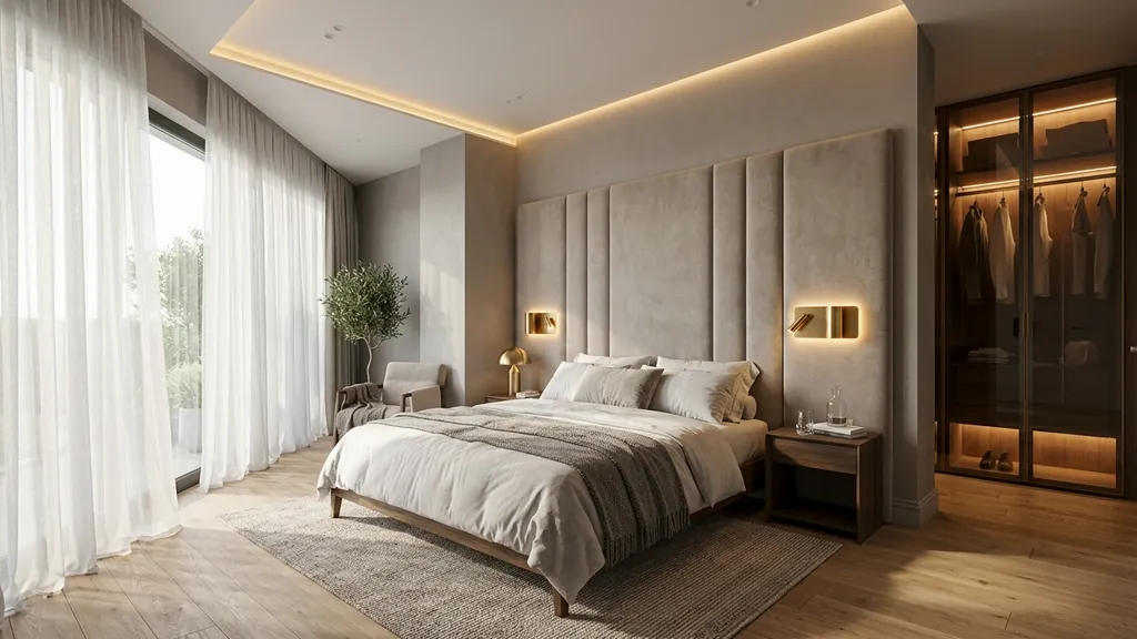 Phối hợp vật liệu gỗ chống ẩm và ánh sáng 3000K cho xu hướng thiết kế vách tivi kết hợp tủ trang trí và lò sưởi hơi nước 3d tại Không Gian Việt