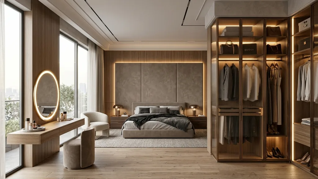 Không gian phòng ngủ chung cư nhỏ đẹp trên mặt bằng 12m² theo xu hướng Bespoke Joinery 2026 cá nhân hóa hệ tủ kịch trần theo nhân trắc học gia đình Việt