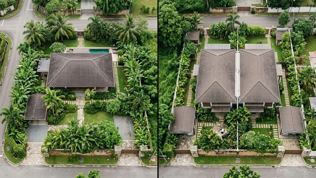 Minh họa so sánh khu đất biệt thự đơn lập và cặp biệt thự