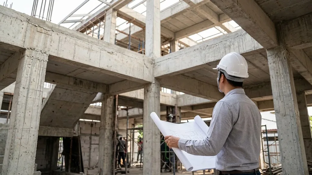Minh họa kiểm tra khung bê tông biệt thự tại giai đoạn phần thô
