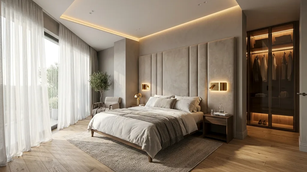Phối hợp vật liệu gỗ chống ẩm và ánh sáng 3000K cho kết hợp vách ngăn lam gỗ cùng kệ trang trí và tủ giày sảnh đón tại Không Gian Việt
