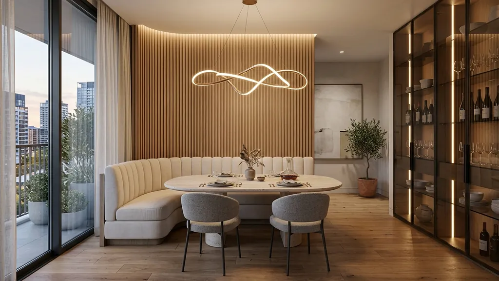 Không gian thiết kế nội thất chung cư theo phong thủy trên mặt bằng 56m² – 88m² theo xu hướng Smart Compact Living 2026 tích hợp module nội thất đa năng và vách ngăn xuyên sáng