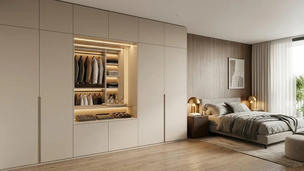 Không gian thiết kế phòng ngủ chung cho bố mẹ và con trên mặt bằng 16m² – 24m² theo xu hướng Japandi & Wabi Sabi 2026 đề cao vật liệu thô mộc tự nhiên và ánh sáng dịu